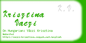 krisztina vaczi business card